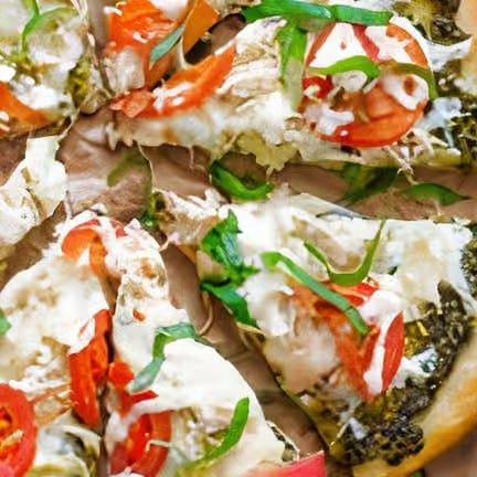 Pesto Chicken Pizza.