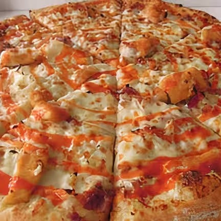 Buffalo Chicken Ranch Pizza.